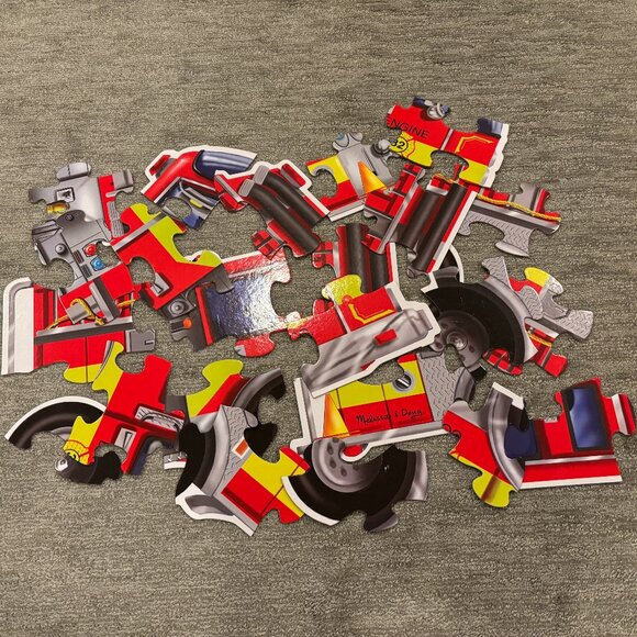 Toddler Puzzles - Set of 2 - Fire Truck - Barn & Animals - Melissa & Doug - Picture 6 of 7